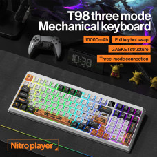 Професійна механічна клавіатура Langtu T98 (98%): Hot-Swap, Tri-Mode, RGB (Кіберпанк)