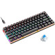 Компактна механічна Bluetooth клавіатура Ajazz AK33 (82 клавіші): RGB (Чорна)