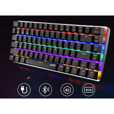 Компактна механічна Bluetooth клавіатура Ajazz AK33 (82 клавіші): RGB (Чорна)