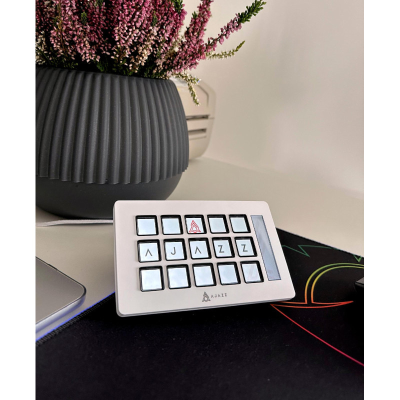 Міні-клавіатура AJAZZ AKP153 Stream Controller Studio Deck, 15 клавіш (Білий)