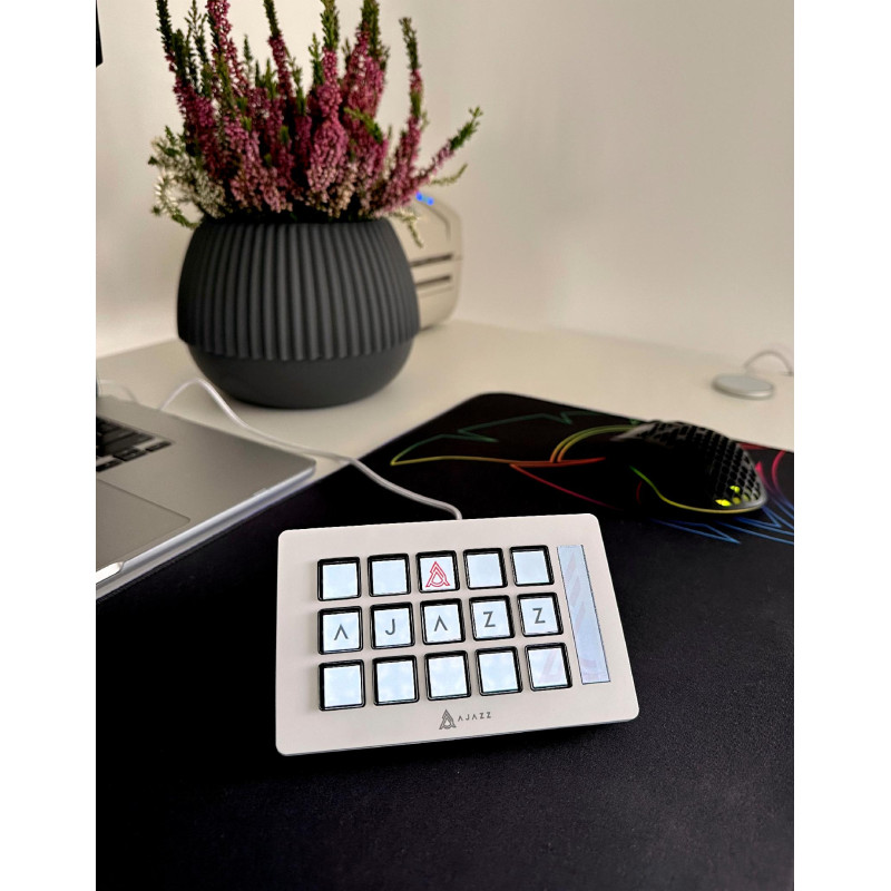 Міні-клавіатура AJAZZ AKP153 Stream Controller Studio Deck, 15 клавіш (Білий)