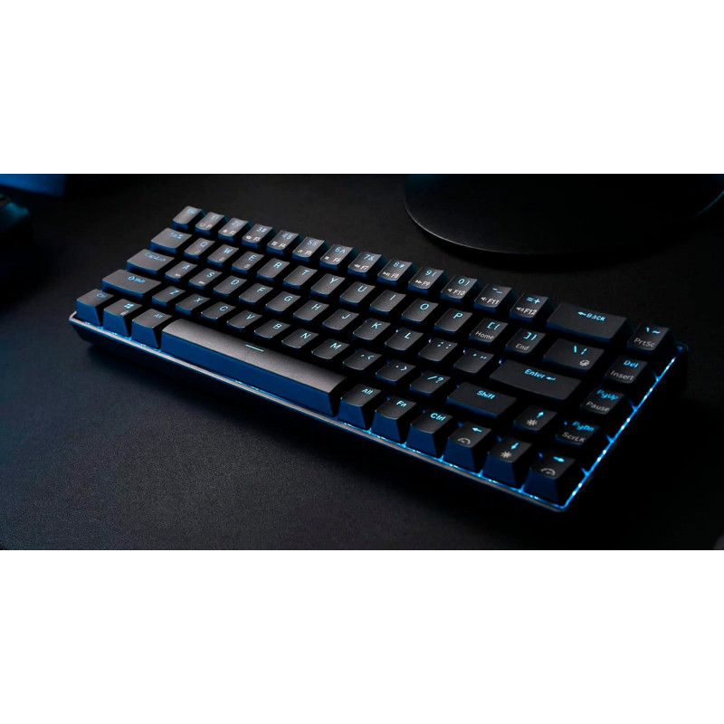 Механічна ігрова клавіатура HKSJ 65% (68 клавіш) – Blue Switch, Type-C (Чорний)
