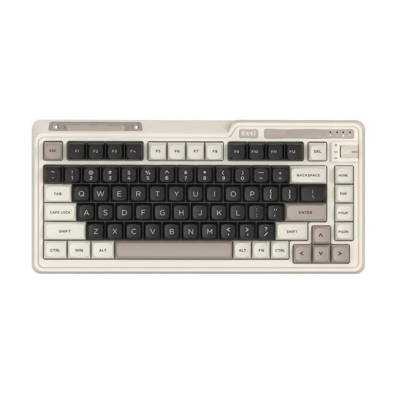 Бездротова механічна клавіатура KZZI K75 (75%): Hot-Swap, Tri-Mode, RGB (Зоряний сірий)