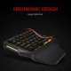 Одноручна міні-ігрова клавіатура RedThunder Дротова, RGB, 35 клавіш для кіберспорту. (Чорний)