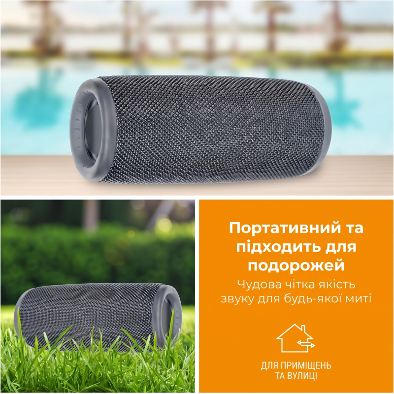 Портативна Bluetooth-колонка Denver BTV-150 Black (1200 mAh, IPX4, USB, MicroSD) (Чорний)
