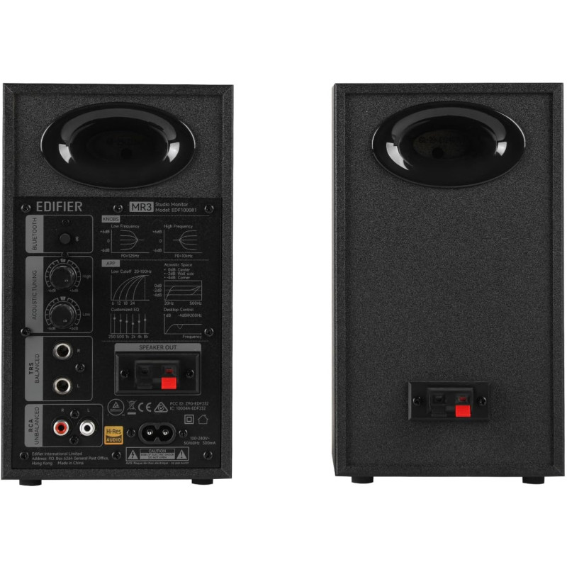 Колонки Edifier MR3 Studio Compacts 2.0: 2 x 18 Вт, Bluetooth 5.4 та Аудіо Високої Чіткості. (Чорний)