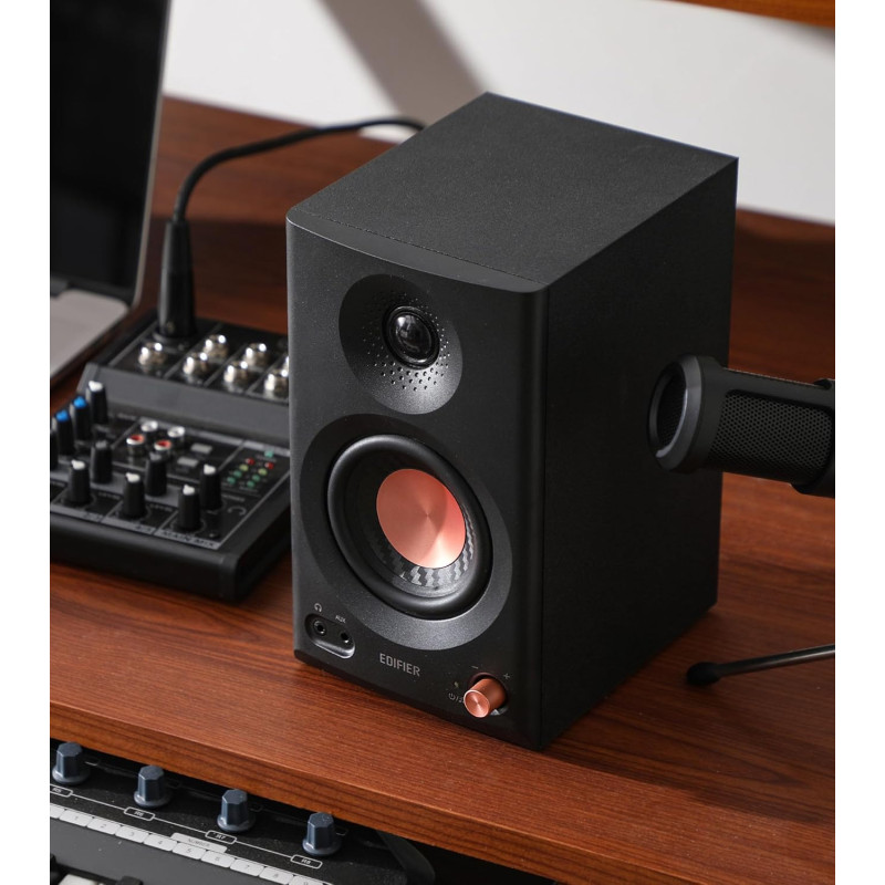 Колонки Edifier MR3 Studio Compacts 2.0: 2 x 18 Вт, Bluetooth 5.4 та Аудіо Високої Чіткості. (Чорний)