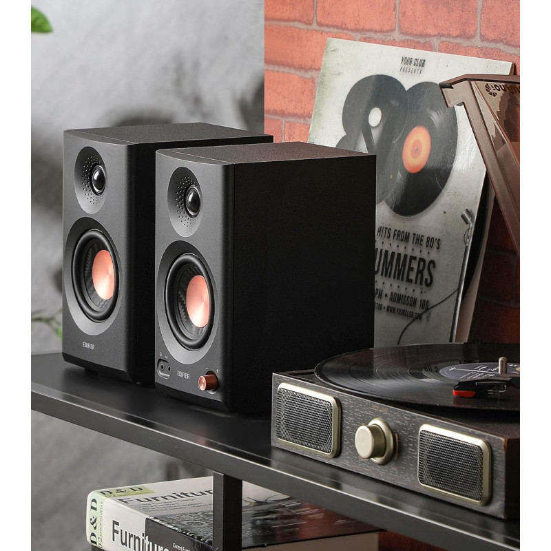 Колонки Edifier MR3 Studio Compacts 2.0: 2 x 18 Вт, Bluetooth 5.4 та Аудіо Високої Чіткості. (Чорний)