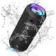 Портативна Bluetooth-колонка Ortizan X10 Black (IPX7, до 30 год, RGB, AUX, TF). Чорний