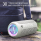 Портативна Bluetooth-колонка Ortizan X10 Black (IPX7, до 30 год, RGB, AUX, TF). Сірий