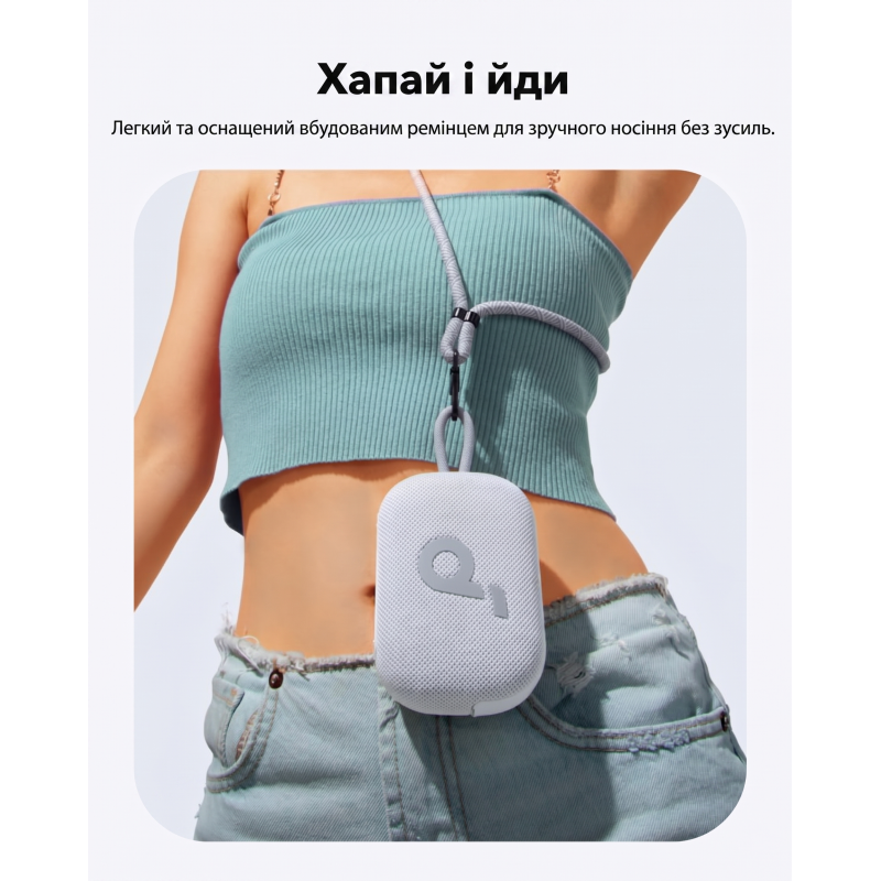 Ультрапортативна Bluetooth-колонка Soundcore Select 4 Go Black (5W, IP67, до 20 год). Білий