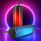 Портативна Bluetooth-колонка BT53 Black з LED-підсвіткою (3600 mAh, FM, USB, AUX). Чорний
