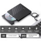 Зовнішній CD/DVD привід Origbelie: USB 3.0, Type-C та картридер TF/SD. (Чорний)