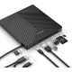 Зовнішній CD/DVD привід Origbelie: USB 3.0, Type-C та картридер TF/SD. (Чорний)