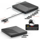 Зовнішній CD/DVD привід Origbelie: USB 3.0, Type-C та картридер TF/SD. (Чорний)