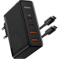 Універсальний Зарядний Пристрій Baseus 100 Вт GaN (2xUSB-C, 2xUSB-A). (Чорний)