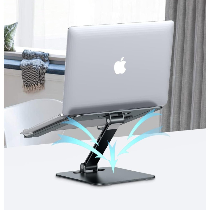 Підставка для ноутбука Babacom: Складна, Алюмінієва, Регульована. (Сірий)