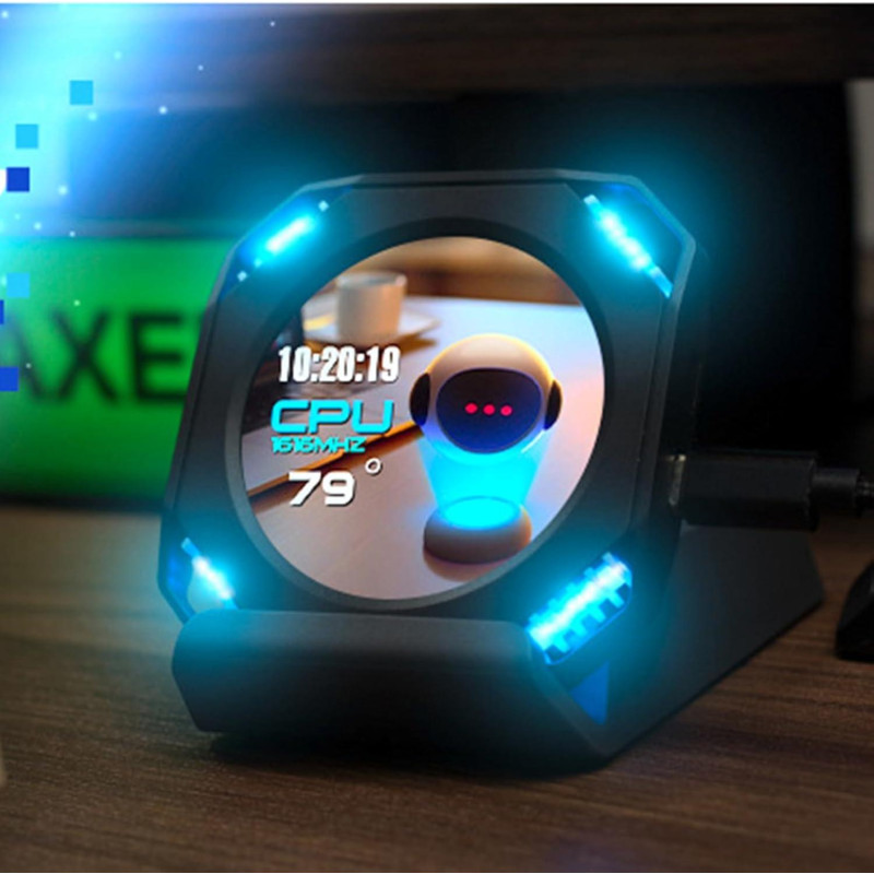 Вбудований монітор mPanel 2.1: Дисплей температури GPU/CPU для ПК. (Чорний)