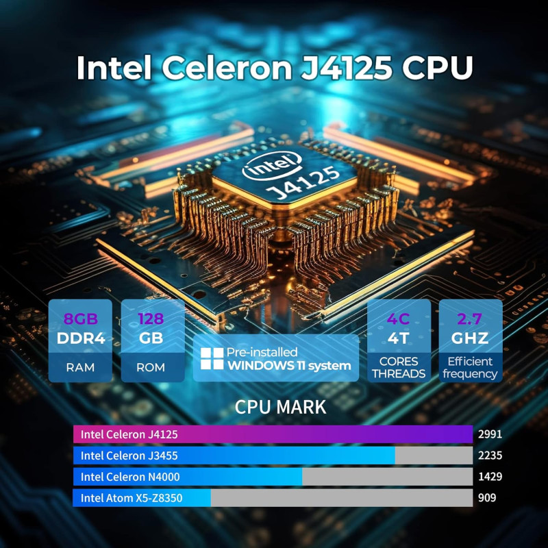 Міні-ПК (Неттоп) HEIGAOLAPC Mini PC Stick 8GB RAM / 128GB ROM (2022) на Windows 10 Pro