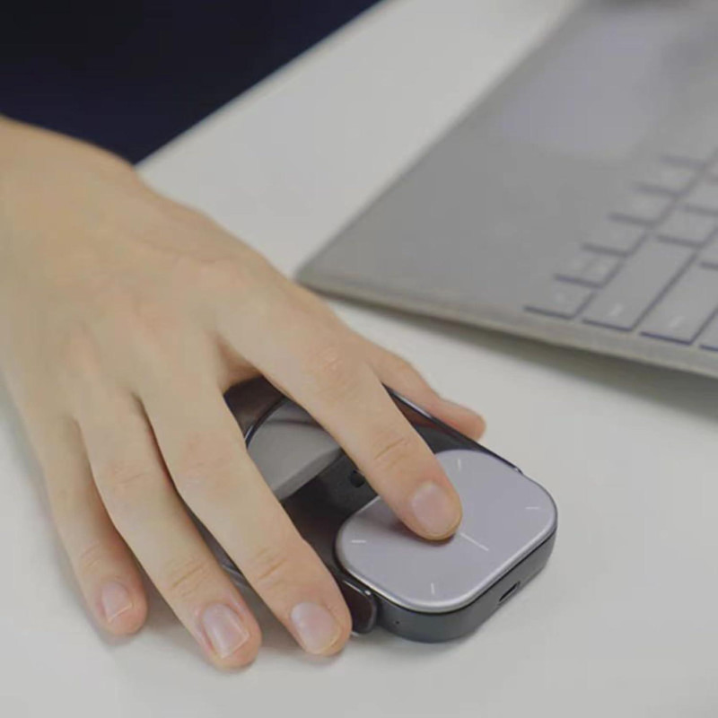 Cheerdots2: Air Mouse Bluetooth 5-в-1 з мікрофоном AI/ChatGPT, Лазерна указка, для презентацій. (Сірий)