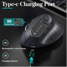 Ергономічна Вертикальна Миша Jomaa Triple Connect: Bluetooth 5.0, USB-C, 4 DPI (Білий)