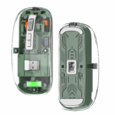 Бездротова офісна миша Moxom MS19 2.4G + Bluetooth 5.0, безшумний клік, 4-рівневий DPI. (Зелений)