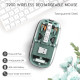 Бездротова офісна миша Moxom MS19 2.4G + Bluetooth 5.0, безшумний клік, 4-рівневий DPI. (Зелений)