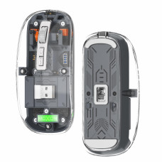 Бездротова офісна миша Moxom MS19 2.4G + Bluetooth, безшумний клік, 4-рівневий DPI. (Сірий)