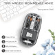 Бездротова офісна миша Moxom MS19 2.4G + Bluetooth, безшумний клік, 4-рівневий DPI. (Сірий)