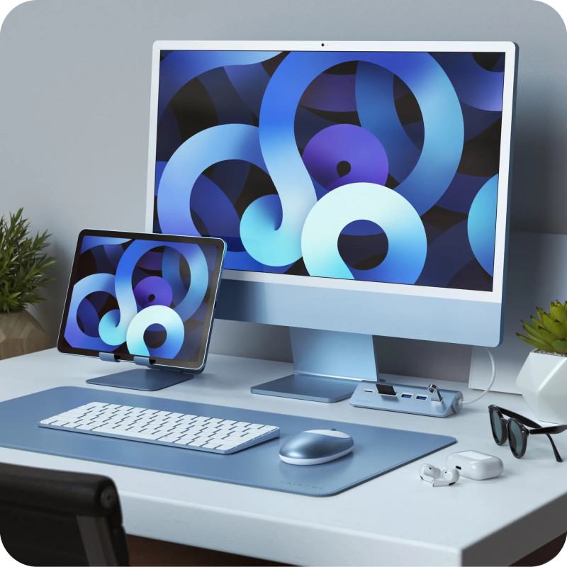 Бездротова Миша Satechi M1 Bluetooth: Алюмінієвий Корпус (Блакитний)