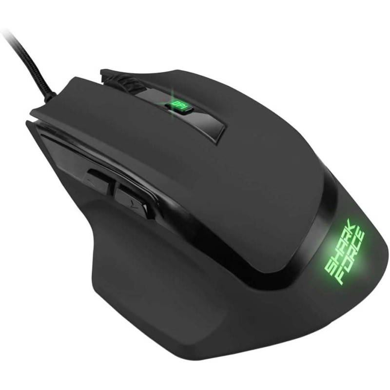 Дротова Ігрова Миша Sharkoon SHARK Force II (Чорна): 4200 DPI, Ергономічний Дизайн, RGB.  (Чорний)