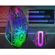 Перезаряджувана Бездротова Безшумна Ігрова Миша VersionTech X36: RGB, USB 2.4G/Bluetooth, 3-Рівневий DPI. (Чорний)