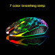Перезаряджувана Бездротова Безшумна Ігрова Миша VersionTech X36: RGB, USB 2.4G/Bluetooth, 3-Рівневий DPI. (Чорний)