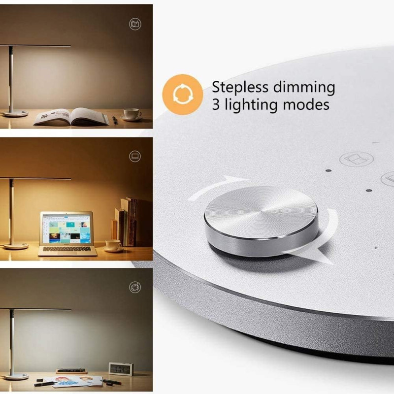 Настільна LED-лампа Lumastron Slim Arc: Розумне освітлення з механічним регулятором (Срібляста)