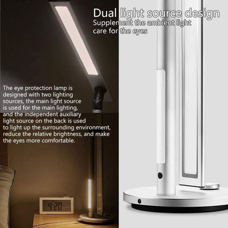 Настільна LED-лампа Lumastron Slim Arc: Розумне освітлення з механічним регулятором (Срібляста)