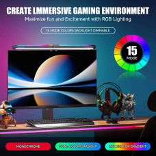 Ігрова Моніторна Лампа Quntis RGB Gaming Pro: 15 Режимів, 51 см. (Сірий)