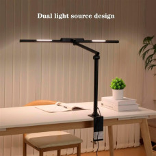 Професійна Світлодіодна Лампа для Моніторів 80 см: 24W, Подвійна Головка, Сенсорне Керування, 5 Колірних Режимів. (Чорний)