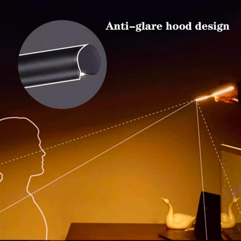 Професійна Світлодіодна Лампа для Моніторів 80 см: 24W, Подвійна Головка, Сенсорне Керування, 5 Колірних Режимів. (Чорний)