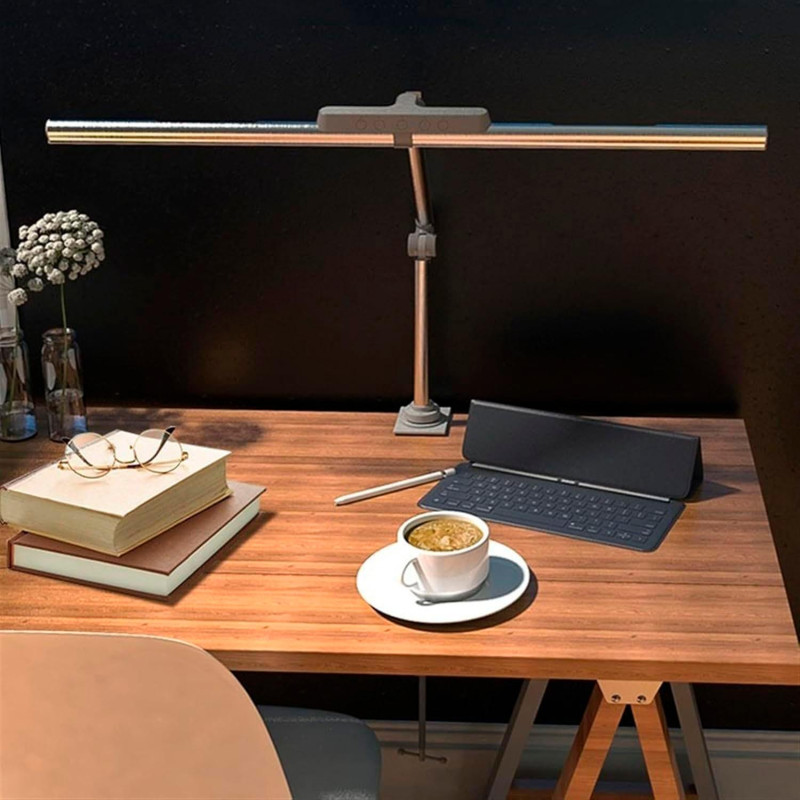 Професійна Світлодіодна Лампа для Моніторів 80 см: 24W, Подвійна Головка, Сенсорне Керування, 5 Колірних Режимів. (Чорний)