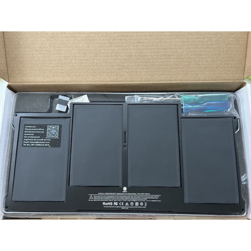 Змінний Акумулятор SNSYIY A1496 для MacBook Air 13" (A1377, A1405): 7200 мА·год. (Чорний)