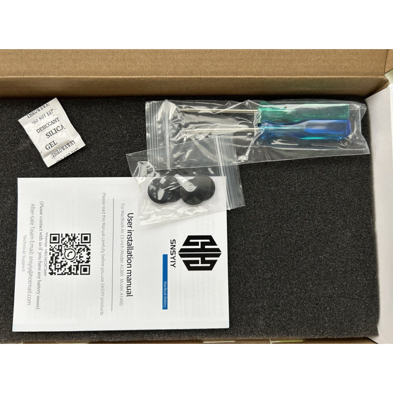 Змінний Акумулятор SNSYIY A1496 для MacBook Air 13" (A1377, A1405): 7200 мА·год. (Чорний)