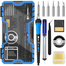 Комплект паяльника JiaFuLin 60 Вт 13 в 1: Регульована температура, ON/OFF, 5 жал