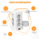 Мережевий подовжувач-башта Tanxis Power Cube з бездротовою зарядкою 15W (11 в 1, 2м). Білий