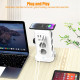 Мережевий подовжувач-башта Tanxis Power Cube з бездротовою зарядкою 15W (11 в 1, 2м). Білий