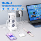 Мережевий подовжувач-башта Viyspnv 16 в 1 (3 м, 10A, 2xUSB-A, 2xUSB-C, Захист від перенапруги)  (Білий)