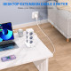 Мережевий подовжувач-башта Viyspnv 16 в 1 (3 м, 10A, 2xUSB-A, 2xUSB-C, Захист від перенапруги)  (Білий)