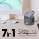 Мережевий Куб HOMEPROTEK Cube: 3 Розетки + 3x USB (C+A) + QI Зарядка. Захист від перевантажень. Кабель 2 м. (Сірий)