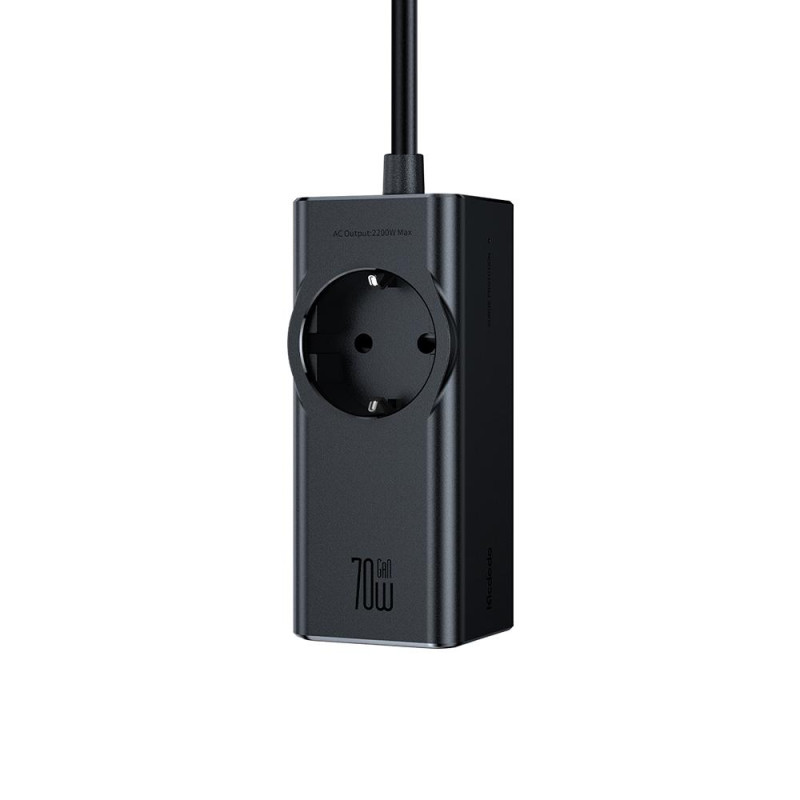 Подовжувач із Захистом від Перенапруги Mcdodo 4 в 1: 70W GaN, 2200 Вт, кабель 1,5 М. (Чорно-сірий)