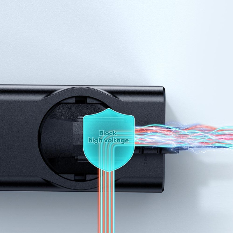 Подовжувач із Захистом від Перенапруги Mcdodo 4 в 1: 70W GaN, 2200 Вт, кабель 1,5 М. (Чорно-сірий)