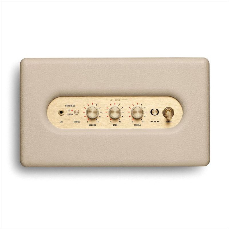 Бездротова Колонка Marshall Acton III: Потужний Звук для Дому, Bluetooth. (Кремовий)